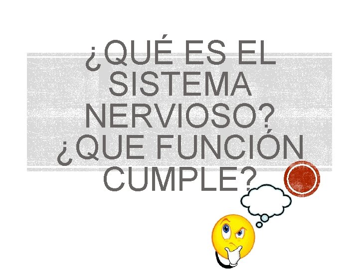 ¿QUÉ ES EL SISTEMA NERVIOSO? ¿QUE FUNCIÓN CUMPLE? ¿QUÉ ES EL SISTEMA NERVIOSO? ¿QUE FUNCIÓN CUMPLE?