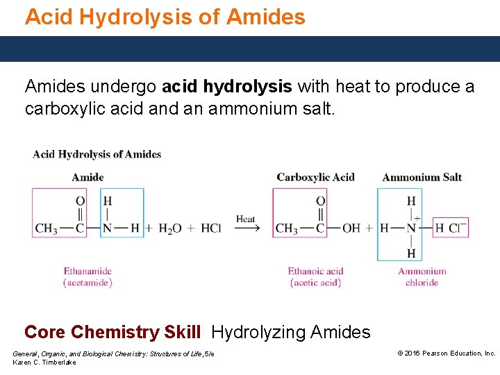 Acid Hydrolysis of Amides undergo acid hydrolysis with heat to produce a carboxylic acid