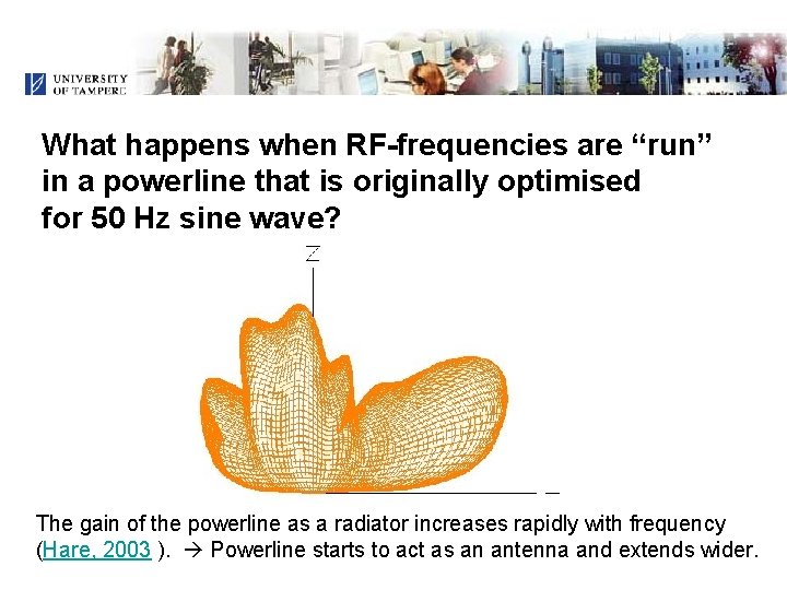What happens when RF-frequencies are “run” in a powerline that is originally optimised for