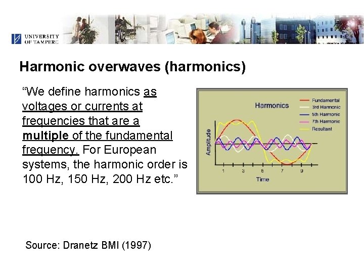 Harmonic overwaves (harmonics) “We define harmonics as voltages or currents at frequencies that are