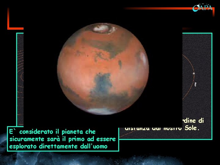 Il Sistema Solare TERRA MARTE E` considerato il pianeta che sicuramente sarà il primo