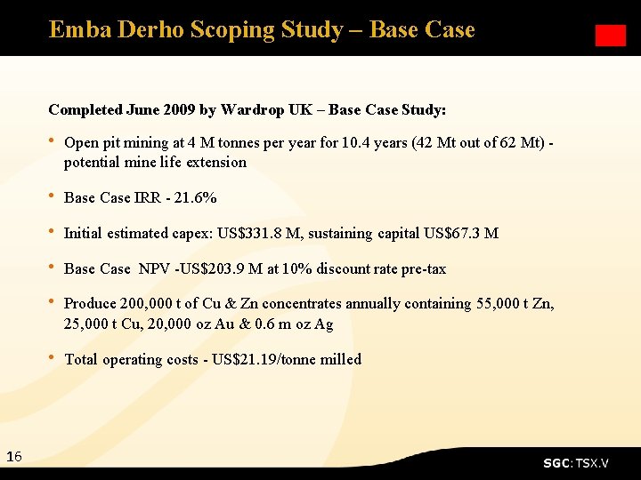 Emba Derho Scoping Study – Base Completed June 2009 by Wardrop UK – Base