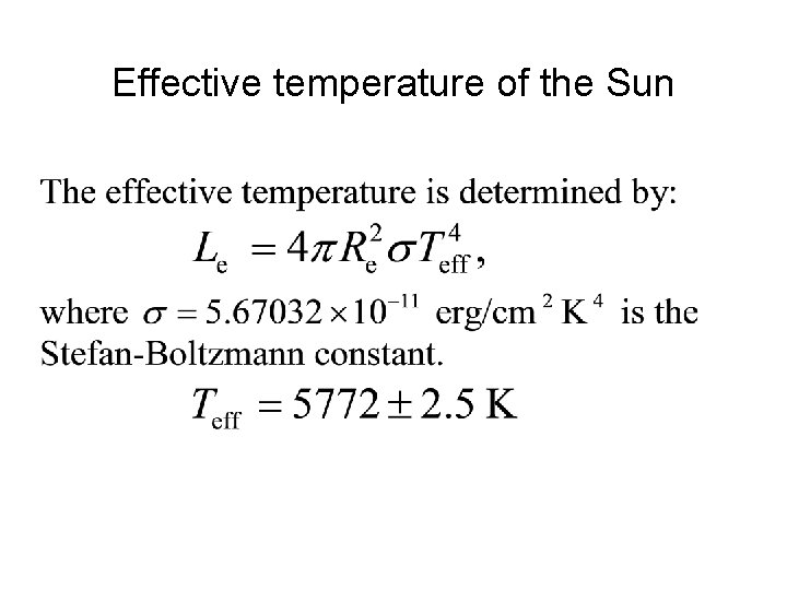 Effective temperature of the Sun 