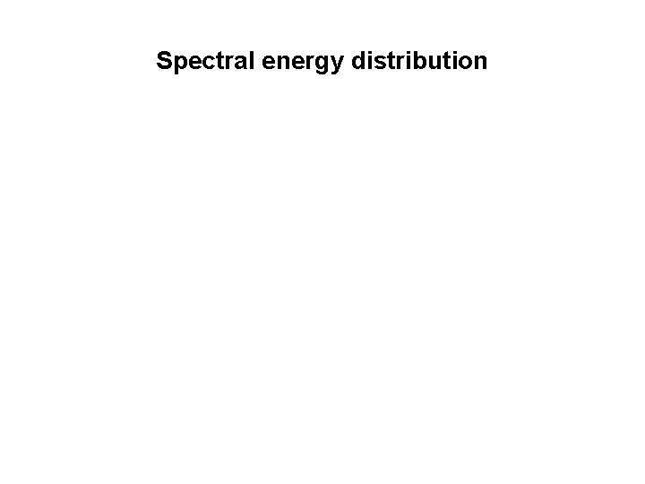 Spectral energy distribution 
