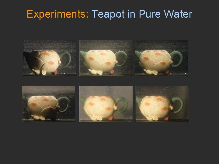 Experiments: Teapot in Pure Water 