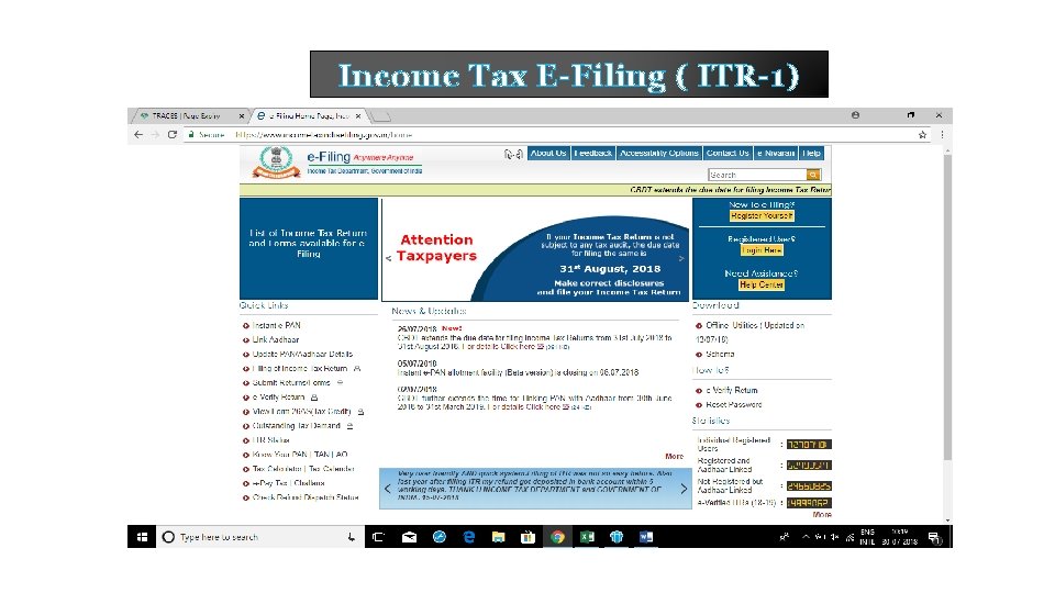 Income Tax E-Filing ( ITR-1) 