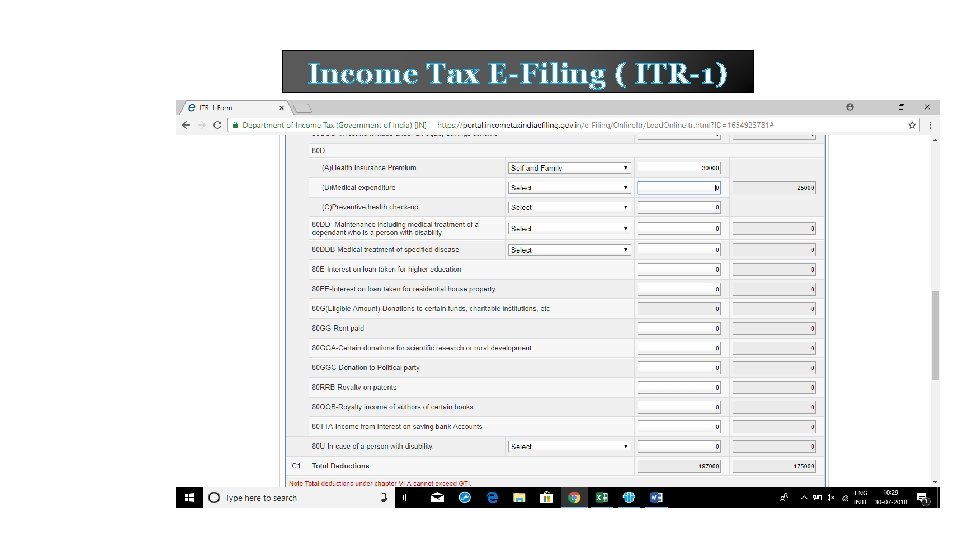Income Tax E-Filing ( ITR-1) 