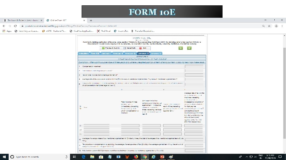 FORM 10 E 