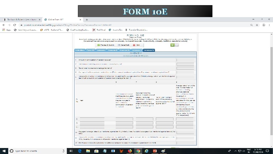 FORM 10 E 