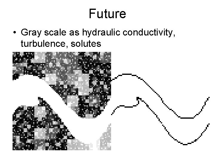 Future • Gray scale as hydraulic conductivity, turbulence, solutes 