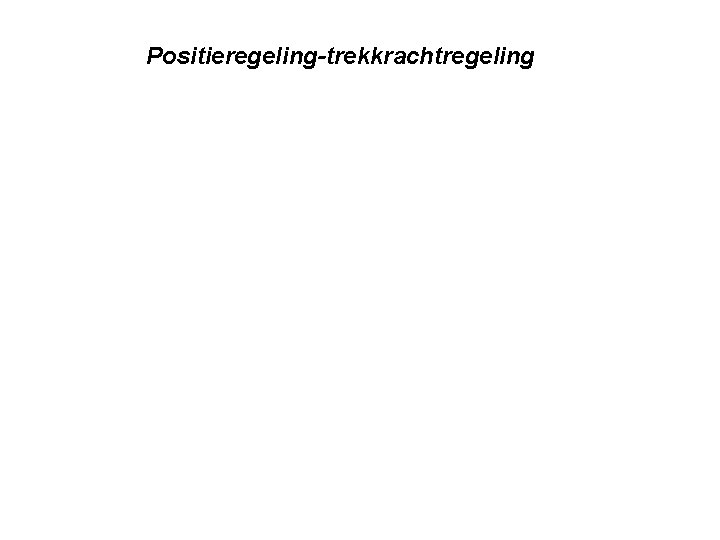 Positieregeling-trekkrachtregeling 