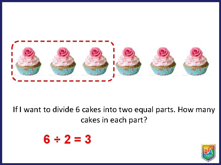 If I want to divide 6 cakes into two equal parts. How many cakes