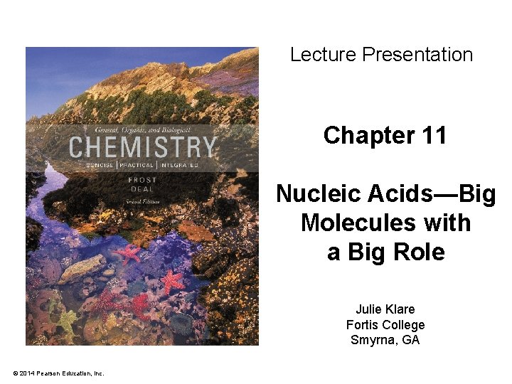 Lecture Presentation Chapter 11 Nucleic Acids—Big Molecules with a Big Role Julie Klare Fortis