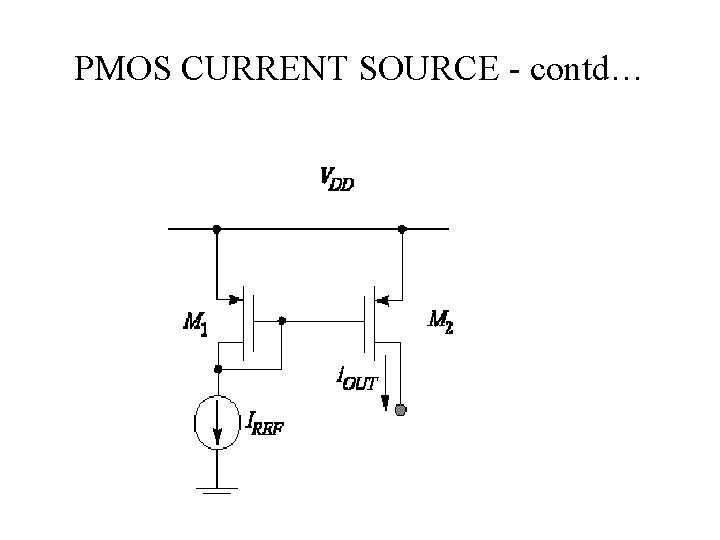 PMOS CURRENT SOURCE - contd… 