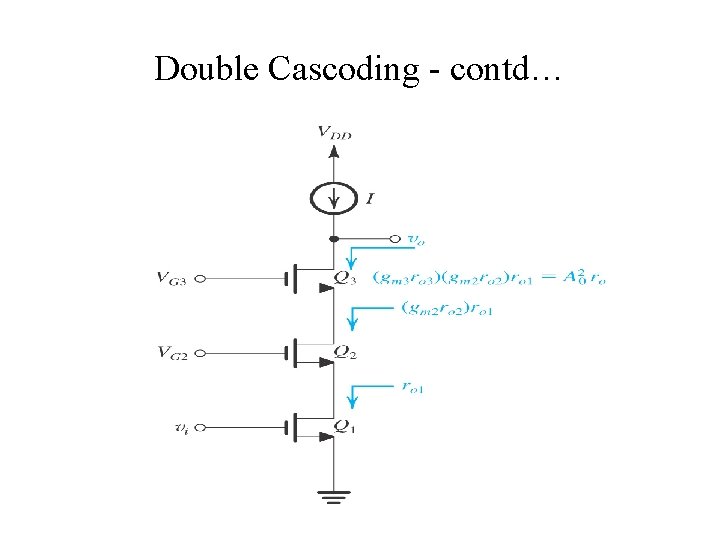 Double Cascoding - contd… 