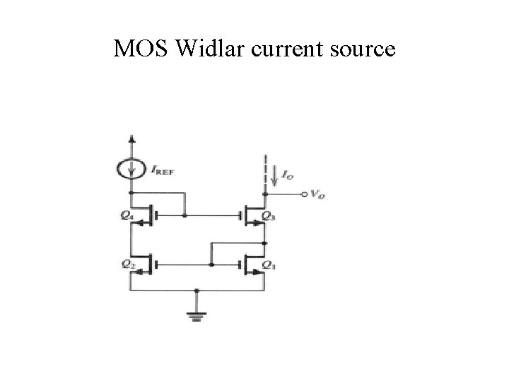 MOS Widlar current source 
