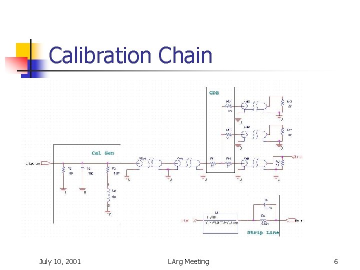 Calibration Chain July 10, 2001 LArg Meeting 6 