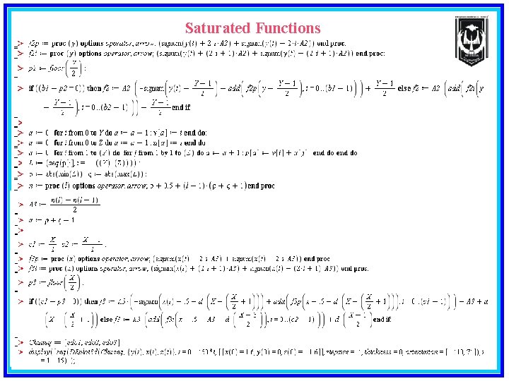 Saturated Functions 35 