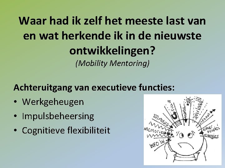 Waar had ik zelf het meeste last van en wat herkende ik in de