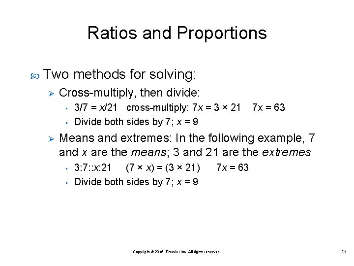 Ratios and Proportions Two methods for solving: Ø Cross-multiply, then divide: • • Ø Ratios and Proportions Two methods for solving: Ø Cross-multiply, then divide: • • Ø