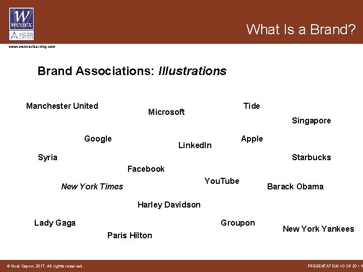 What Is a Brand? www. wessexlearning. com Brand Associations: Illustrations Manchester United Tide Microsoft What Is a Brand? www. wessexlearning. com Brand Associations: Illustrations Manchester United Tide Microsoft