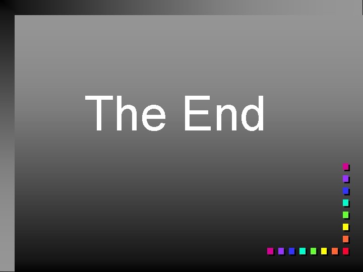 The End 