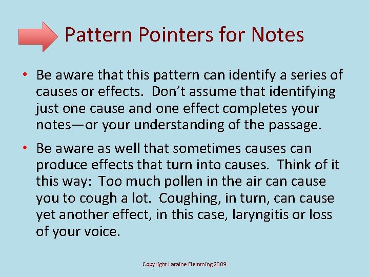 Pattern Pointers for Notes • Be aware that this pattern can identify a series