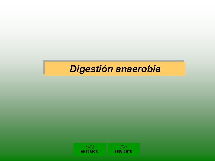 Digestión anaerobia ANTERIOR SIGUIENTE 