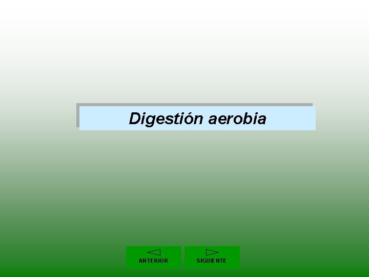 Digestión aerobia ANTERIOR SIGUIENTE 