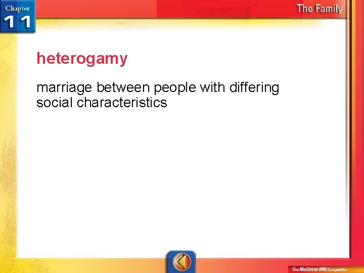 heterogamy marriage between people with differing social characteristics 