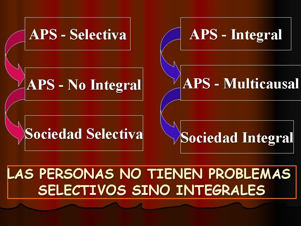 APS - Selectiva APS - Integral APS - No Integral APS - Multicausal Sociedad