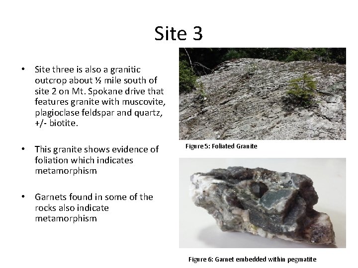 Site 3 • Site three is also a granitic outcrop about ½ mile south