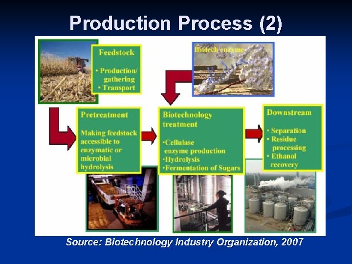 Production Process (2) Source: Biotechnology Industry Organization, 2007 