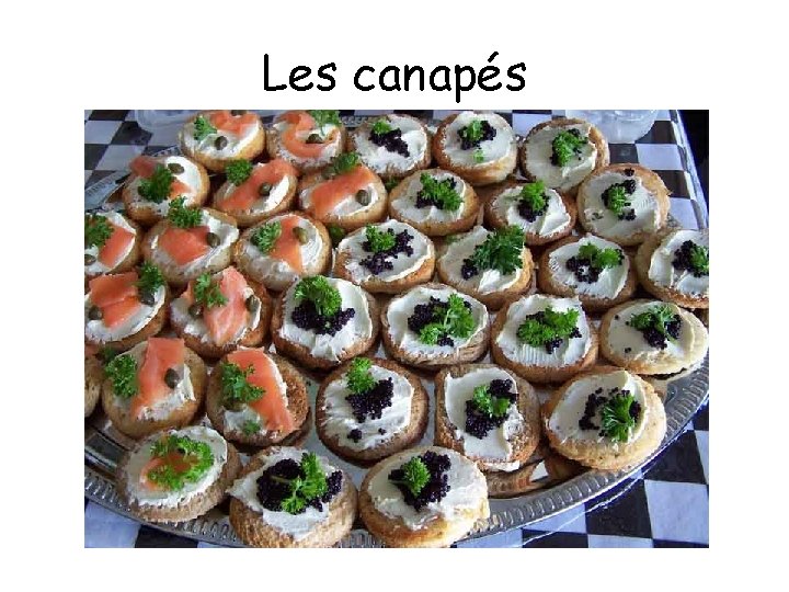 Les canapés Les canapés