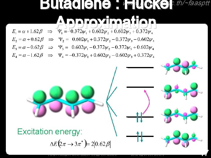 Butadiene : www. pirun. ku. ac. th/~faasptt Hückel Approximation 4 * 3 * 2