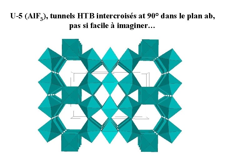 U-5 (Al. F 3), tunnels HTB intercroisés at 90° dans le plan ab, pas