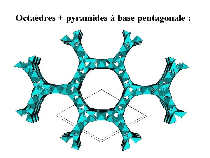 Octaèdres + pyramides à base pentagonale : 