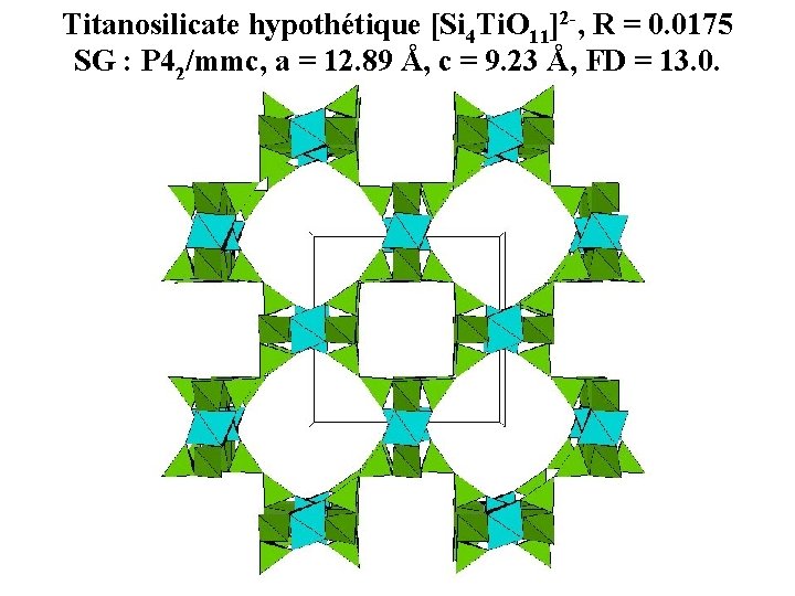 Titanosilicate hypothétique [Si 4 Ti. O 11]2 -, R = 0. 0175 SG :