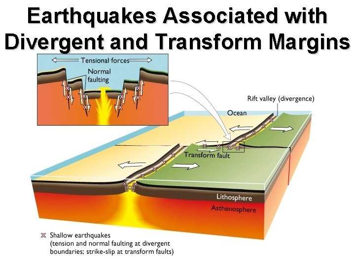 Earthquakes Associated with Divergent and Transform Margins 