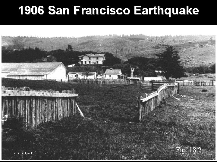 1906 San Francisco Earthquake G. K. Gilbert Fig. 18. 2 