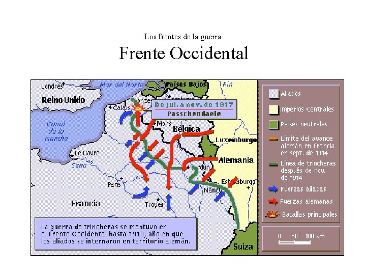 Los frentes de la guerra Frente Occidental 