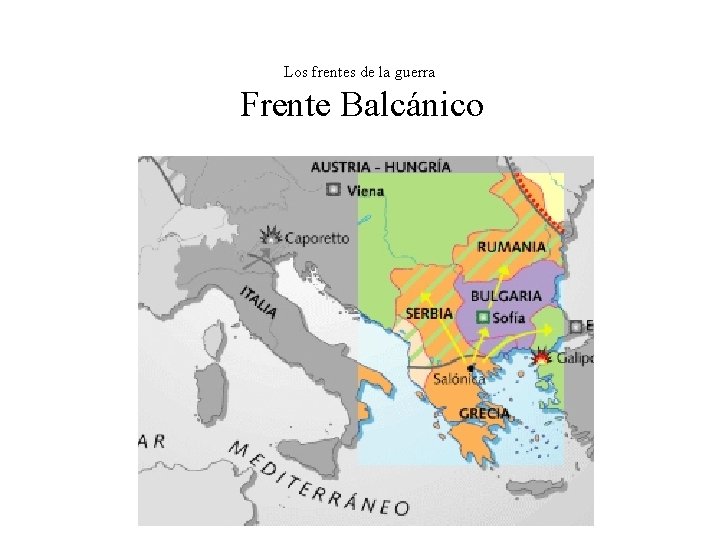 Los frentes de la guerra Frente Balcánico 