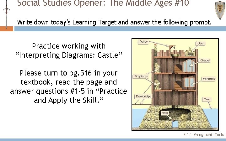 Social Studies Opener: The Middle Ages #10 Write down today’s Learning Target and answer Social Studies Opener: The Middle Ages #10 Write down today’s Learning Target and answer