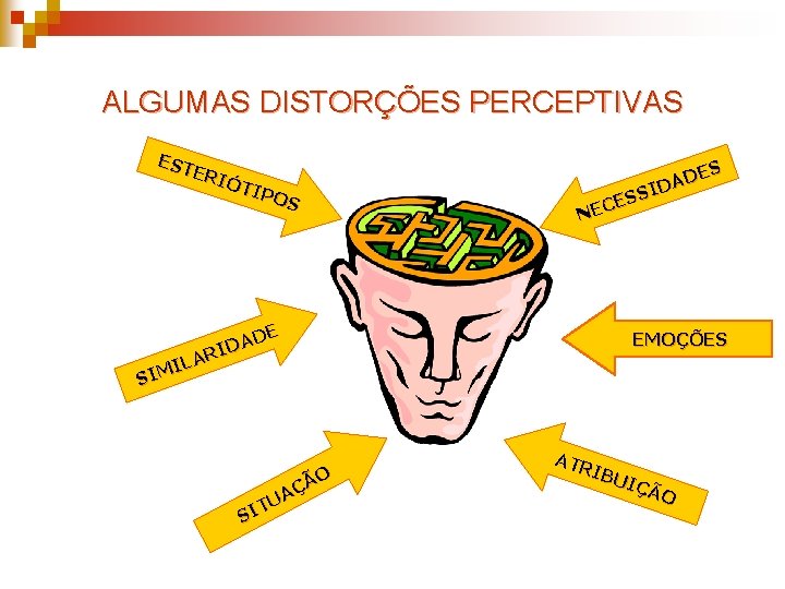 ALGUMAS DISTORÇÕES PERCEPTIVAS EST ERI ÓTI POS DE A RID A L I SIM