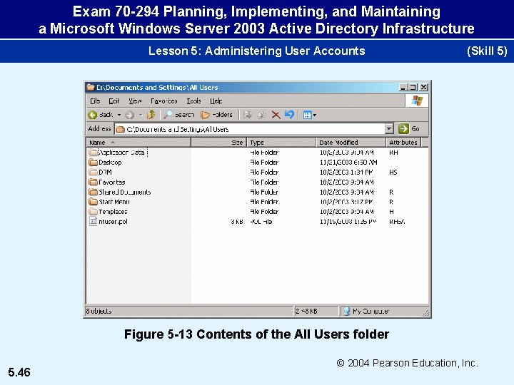 Exam 70 -294 Planning, Implementing, and Maintaining a Microsoft Windows Server 2003 Active Directory