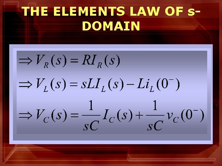 THE ELEMENTS LAW OF s. DOMAIN 