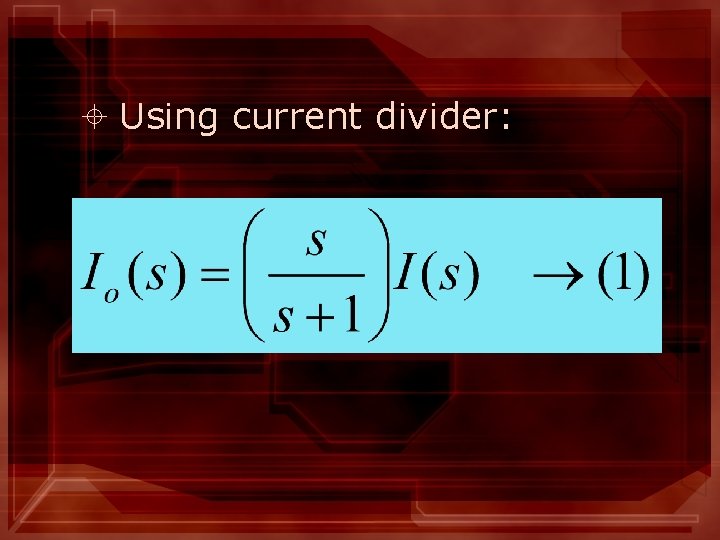 ± Using current divider: 