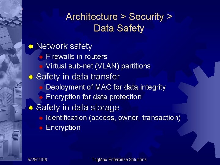 Architecture > Security > Data Safety ® Network safety ® Firewalls in routers ®