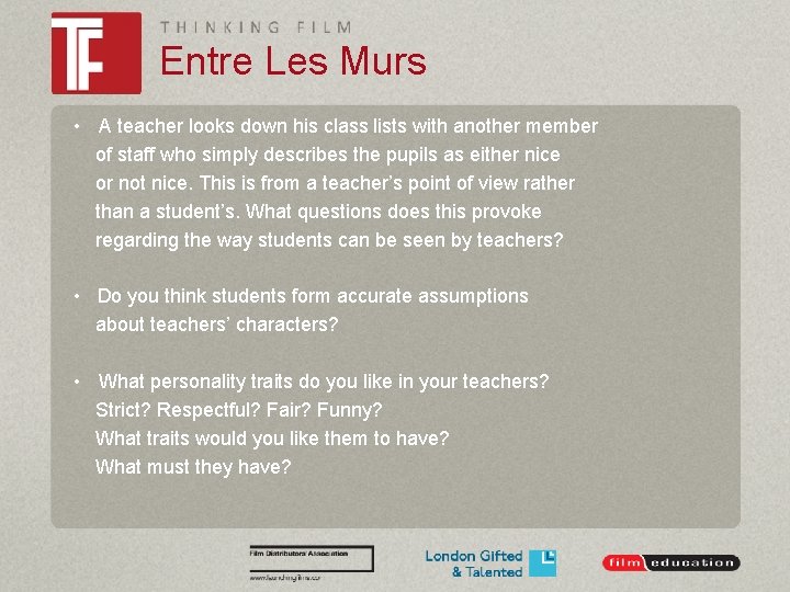 Entre Les Murs • A teacher looks down his class lists with another member