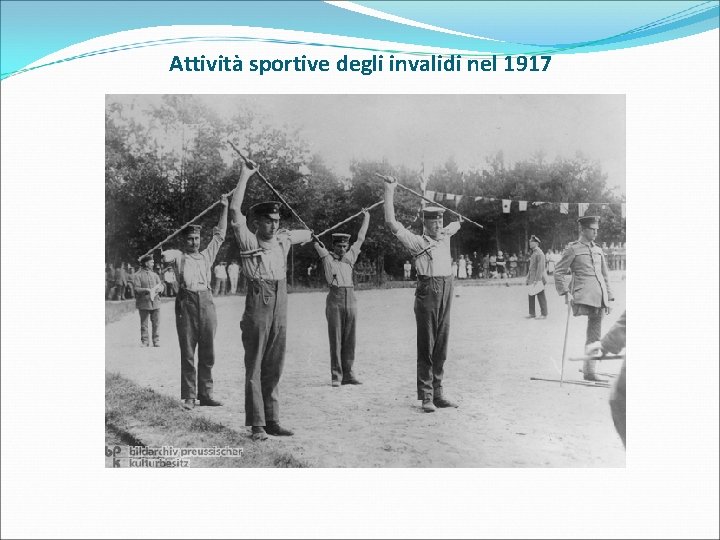 Attività sportive degli invalidi nel 1917 
